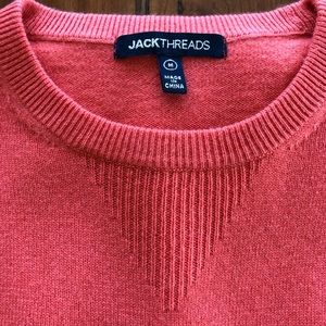 Jack Threads: Salmon Crewneck Cashmere Sweater